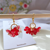 Image 1 of hydrangea bloom earrings