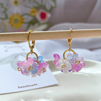 Image 2 of hydrangea bloom earrings