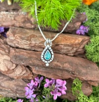 Image 2 of Natural Granditerite and steling silver pendant and chain