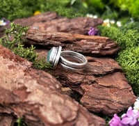 Image 2 of Natural Aqua Kyanite sterling silver ring size 7 US