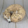 Soft Fawn Brindle Sighthound Sculpture