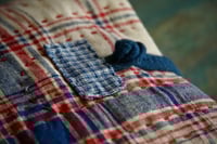 Image 4 of Handmade Fabric Book Sleeve – Vintage Handwoven Cotton, Sashiko Book Pouch