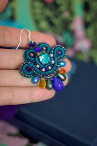 Image 5 of Mini Earrings Peacock - Variation 1 - Argent 925