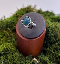 Image 1 of Natural Grandidierite ring. Size 6 1/2 US