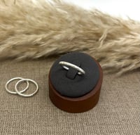 One Textured stacking ring satin finish