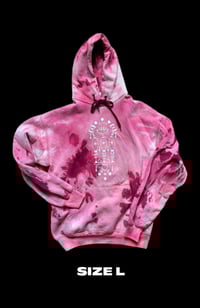 Image 2 of HOODIE TIE DYE COMPOSITION AGRÈS bordeaux
