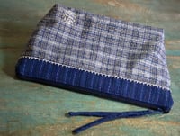 Image 3 of Handmade Fabric Makeup Bag | Vintage Handwoven Fabric Zipper Pouch