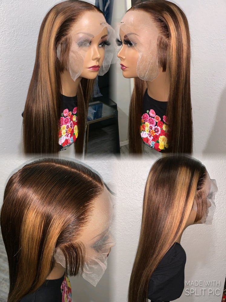 Image of 26 Inch HD 4/27 Straight Lace Frontal Wig
