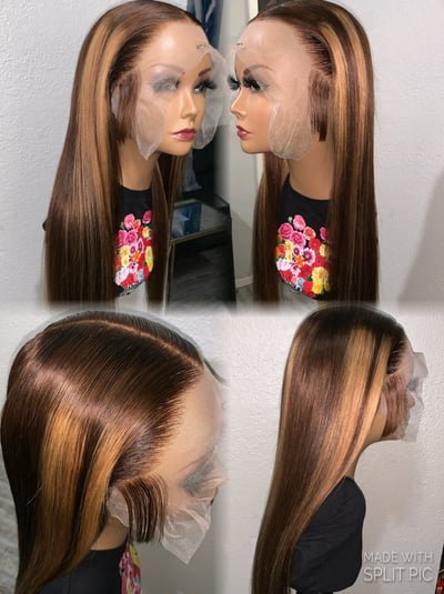 Image of 26 Inch HD 4/27 Straight Lace Frontal Wig 