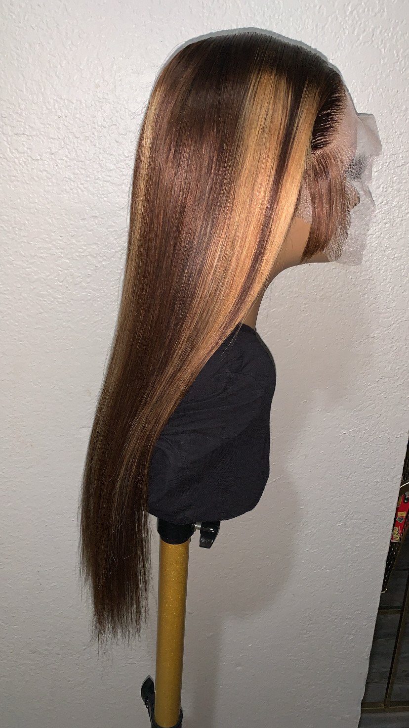 Image of 26 Inch HD 4/27 Straight Lace Frontal Wig 