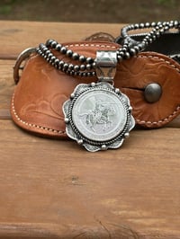Image 3 of .9999 Fine Silver Rifleman Coin Pendant