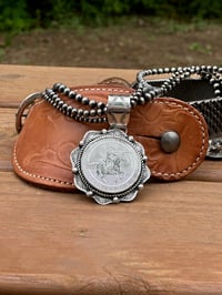 Image 4 of .9999 Fine Silver Rifleman Coin Pendant