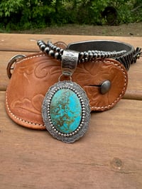 XL Large Kingman Stamped Pendant