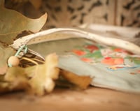 Image 4 of ⭐ Pochettes à paillettes "thé Bleu et Pois"