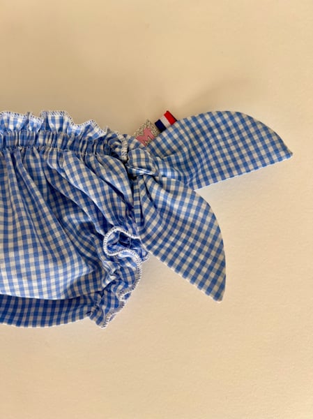 Image of Bikini vichy bleu azur