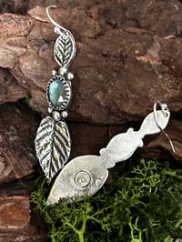 Image 2 of Natural Kyanite double leaves earrings