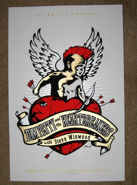 Image of Tom Petty and the Heartbreakers, Steve Winwood official show poster 2008