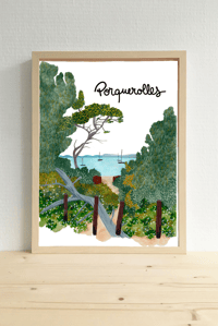 Affiche Aquarelle Porquerolles 