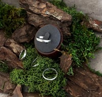 Hammered stacking ring, shiny finish