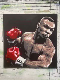 MIKE TYSON BOXING LEFT HOOK ORIGINAL PAINTING