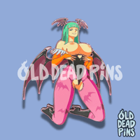 Image 6 of Morrigan Halloween Costume Enamel Pin In-Hand Extras