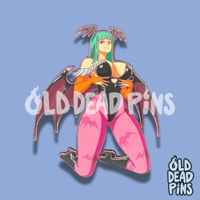 Image 5 of Morrigan Halloween Costume Enamel Pin In-Hand Extras