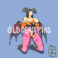 Image 4 of Morrigan Halloween Costume Enamel Pin In-Hand Extras
