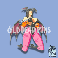 Image 3 of Morrigan Halloween Costume Enamel Pin In-Hand Extras
