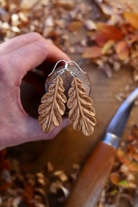 Image 3 of Oak Leaf  Earrings 