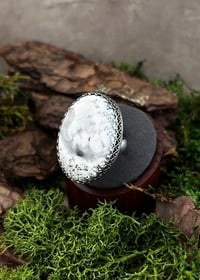 Image 1 of Big dendritic moss agate ring 