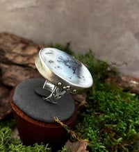 Image 2 of Big dendritic moss agate cocktail ring 