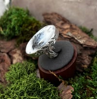 Image 3 of Big dendritic moss agate cocktail ring 
