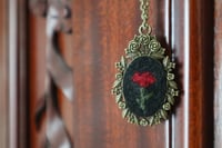 Image 2 of Red Rose Motif Pendant Necklace