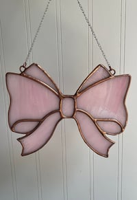 Image 2 of Pink Bow Stained Glass