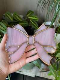 Image 3 of Pink Bow Stained Glass