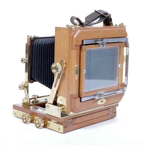 Image of Zone VI "gold" 4X5 Camera w/ 150mm + 210mm Schneider MC Lenses + Holders + FILM  #0667