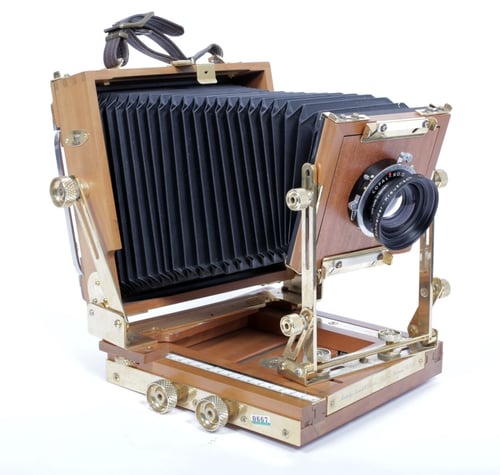 Image of Zone VI "gold" 4X5 Camera w/ 150mm + 210mm Schneider MC Lenses + Holders + FILM  #0667