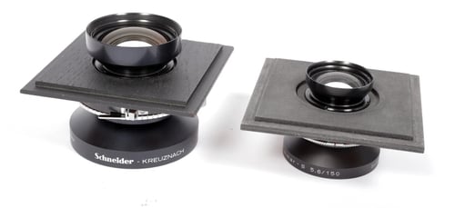 Image of Zone VI "gold" 4X5 Camera w/ 150mm + 210mm Schneider MC Lenses + Holders + FILM  #0667