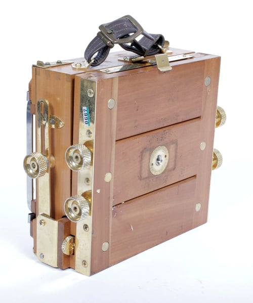 Image of Zone VI "gold" 4X5 Camera w/ 150mm + 210mm Schneider MC Lenses + Holders + FILM  #0667