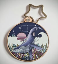 Image 1 of As above, so below - wooden keyring/bag charm