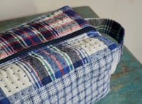 Image 1 of Boxy Toiletry Bag with Handle – Handmade Travel Organizer for Him or Her