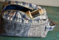Image 5 of Summer Travel Toiletry Bag | Boxy Vintage Fabric Zipper Pouch with Handle