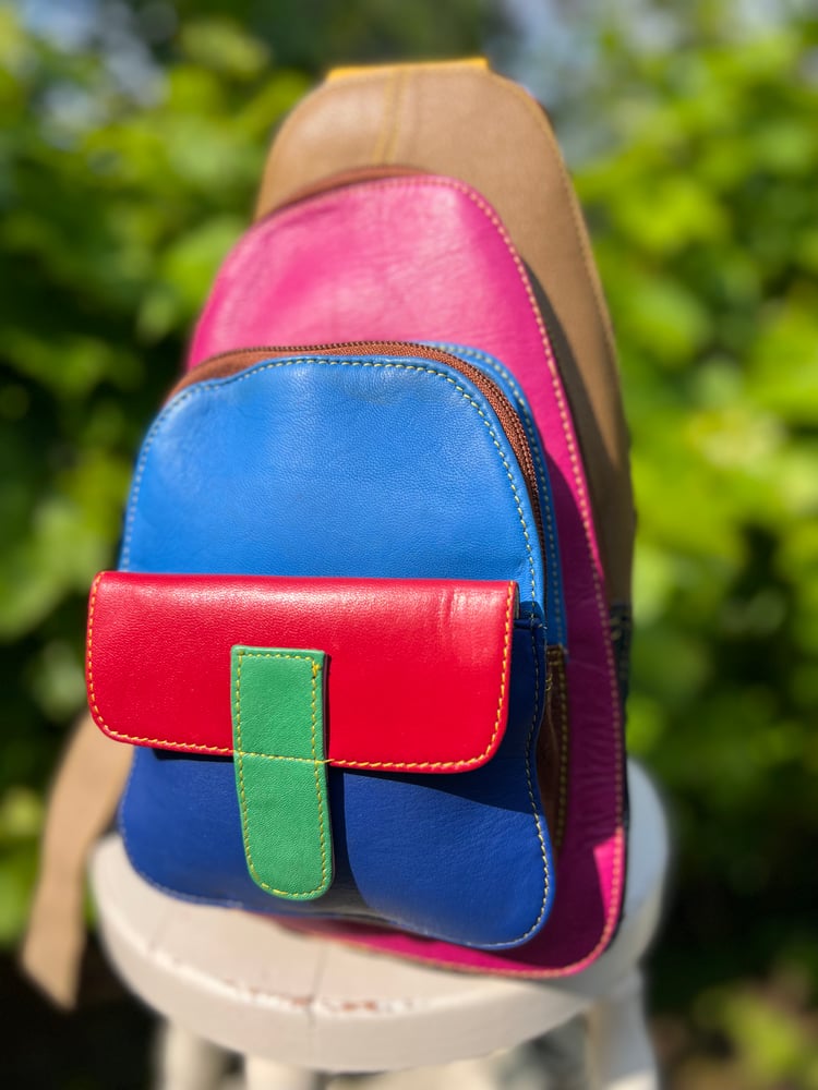 Image of Harlequin Collection - Multicoloured Crossbody One Strap #9B