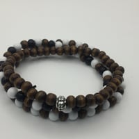 Image 2 of men’s wooden beaded bracelet