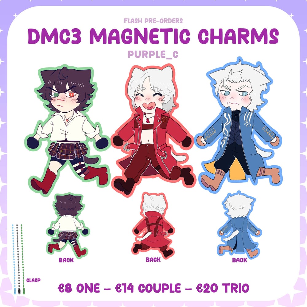 Image of [PRE-ORDERS] DMC3 MAGNETIC CHARMS