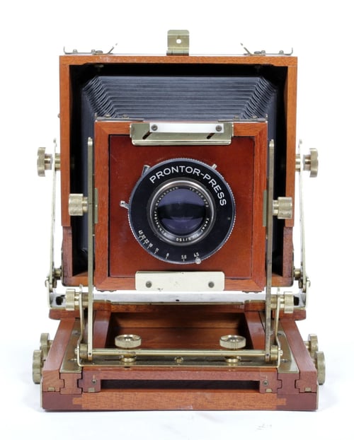 Image of Zone VI mahogany 4X5 Camera w/ 150mm + 210mm Schneider Lenses + Holders + FILM #0671