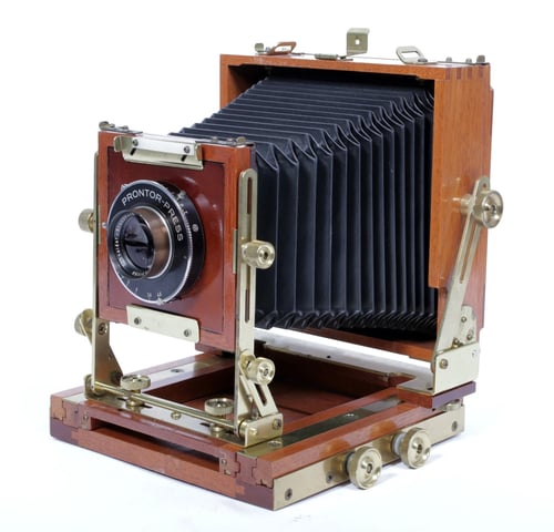 Image of Zone VI mahogany 4X5 Camera w/ 150mm + 210mm Schneider Lenses + Holders + FILM #0671