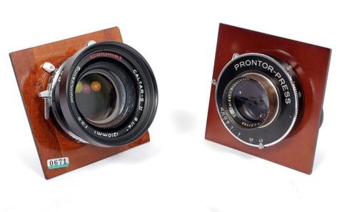 Image of Zone VI mahogany 4X5 Camera w/ 150mm + 210mm Schneider Lenses + Holders + FILM #0671
