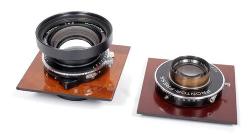 Image of Zone VI mahogany 4X5 Camera w/ 150mm + 210mm Schneider Lenses + Holders + FILM #0671