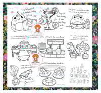 Image 3 of For Frogs sake (18+) colouring book (Frog & friends - A bold and calm colouring book)